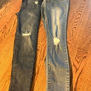 Lot Of Girls Old Navy Distressed High Ride Rockstar Skinny Jeans Jeggings 12